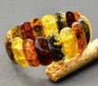 Amber Bracelet Made of Multicolor Baltic Amber