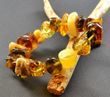 Amber Bracelet Made of Freeform Baltic Amber Rocks