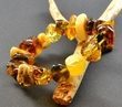 Amber Bracelet Made of Freeform Baltic Amber Rocks