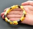 Bangle Style Amber Bracelet Made of Multicolor Amber