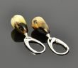 Amber Earrings Made of Small Teardrop Baltic Amber