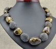 Amber Necklace Made of Raw and Polished Baltic Amber 