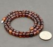 Men's Amber Necklace Made of Cognac Tube Shape Amber. Unisex. 