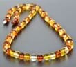 Men's Amber Healing Necklace Made of Three Color Amber. Unisex.