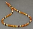 Men's Amber Necklace Made of Cognac Lemon and Cherry Amber