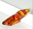 Amber Amulet Made of Tall Natural Shape Cognac Color Amber Rock