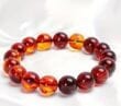 Amber Bracelet Made of Multicolor Amber Beads