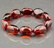 Large Amber Bracelet Made of Cherry Color Amber