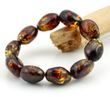 Large Amber Bracelet Made of Colorful Baltic Amber Beads