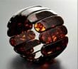 Large Amber Bracelet Made of Dark Cherry Amber