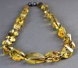 Faceted Amber Necklace Made of Faceted Baltic Amber