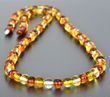 Amber Healing Necklace Made of Three Color Amber Beads