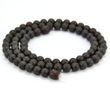 Men's Beaded Necklace Made of Black Matte Baltic Amber