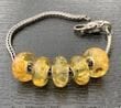 5 Pcs Wholesale Pandora Style Amber Charm Beads - SOLD OUT