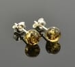 Small Amber Stud Earrings - SOLD OUT