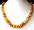 Raw Amber Healing Necklace Made of Free Form Baltic Amber