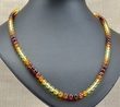 Men's Amber Necklace Made of Cherry Cognac Honey Golden Amber