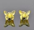 Golden Butterfly Amber Stud Earrings Made of Golden Color Amber 