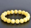 Butterscotch Amber Bracelet Made of Perfectly Round Amber Beads