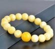 Butterscotch Amber Bracelet Made of Perfectly Round Amber Beads