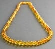 Amber Healing Necklace Made of Honey Color Amber