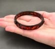 Cherry Amber Bracelet Made of Pyramid Shape Amber Pieces