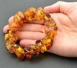 Amber Bracelet Made of Freeform Cognac Amber Rocks