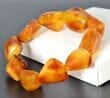  Amber Bracelet Made of Natural Shape Beeswax Color Amber Rocks