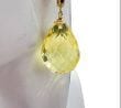 Luxury Faceted Amber Teardrop Earrings Made of Golden Amber