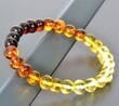 Rainbow Amber Healing Bracelet Made of Baroque Amber Beads