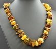 Amber Necklace Made of Free Form Shape Baltic Amber