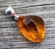 Amber Pendant Made of Cognac Color Baltic Amber