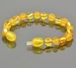 Children's Amber Bracelet Made of Matte and Polished Baltic Amber 