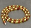 Men's Amber Necklace Made of Lemon and Cognac Amber