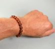 Men's Beaded Bracelet Made of Cognac Baltic Amber