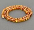 Men's Necklace Made of Precious Light Cognac Amber