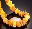 Raw Amber Necklace Made of Nugget Shaped Raw Amber
