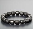 Masculine Men's Amber Bracelet Made of Barrel Shaped Matte Amber