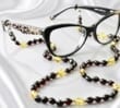 Amber Cord For Glasses Made of Cherry, Lemon Color Amber