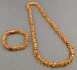 Children's Amber Bracelet With Matching Necklace For Mom