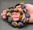 Amber Necklace Made of Raw and Polished Baltic Amber