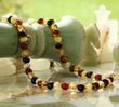 Amber Healing Necklace Made of Polished Baroque Amber Beads