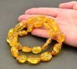 Amber Necklace Made of Precious Golden Baltic Amber