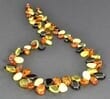 Leaf Amber Necklace Made of Precious Healing Baltic Amber