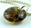 Amber Amulet Pendant Made of Amber With Bits of Flora