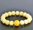 Butterscotch Amber Bracelet Made of Perfectly Round Amber Beads