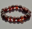 Children's Amber Bracelet Made of Matte and Polished Baltic Amber