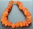  Large Amber Healing Necklace Made of Natural Shape Raw Amber Rocks