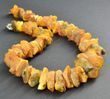 Large Amber Healing Necklace Made of Natural Shaped Raw Amber