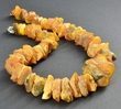 Large Amber Healing Necklace Made of Natural Shaped Raw Amber